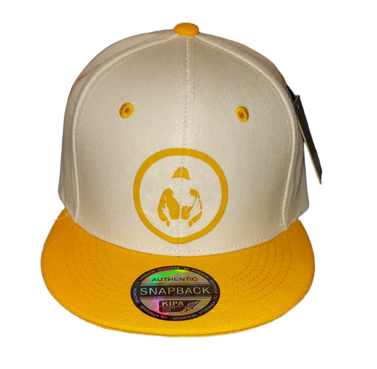 Snapback Hat White/Yellow